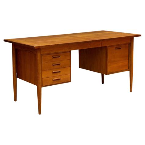 Midcentury Arne Vodder Drop Leaf Teak Extendable Desk Circa For