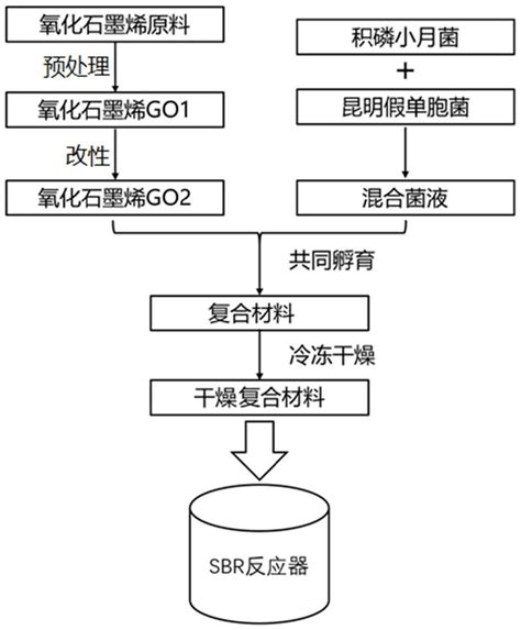 一种改性氧化石墨烯固定化微生物复合材料及其制备方法与应用与流程