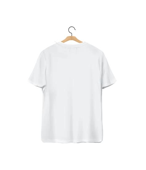 Realistic White T Shirt Back View With Hanger 43118323 Png