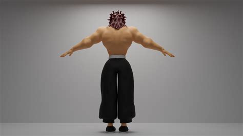 Yujiro Hanma Rigged Full Body Face 3d Model Turbosquid 2111632