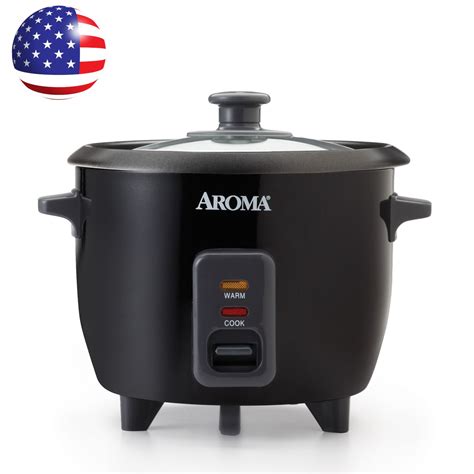 Rice Cooker 6 Cup 1 5Qt Rice Grain Cooker Non Stick Inner Pot Black