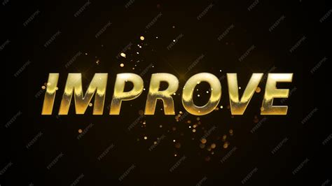 premium photo  gold text   word improve