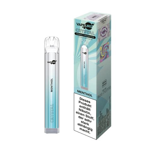 Vapeurs Crystal Menthol Einweg E Zigarette