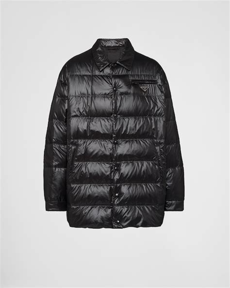 Schwarz Daunenjacke Aus Re Nylon Prada