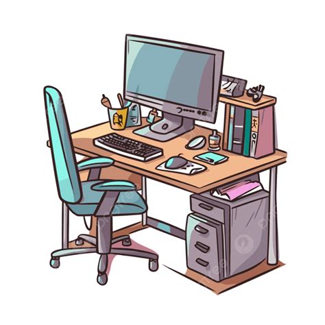 Cartoon Workstation Clipart Png Vector Psd And Clipart With