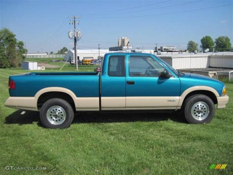 1995 Bright Teal Metallic Chevrolet S10 Ls Extended Cab 4x4 49390664 Photo 9