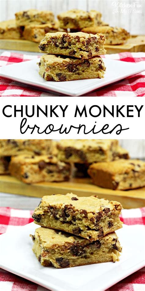 Chunky Monkey Brownies Recipe Yummy Banana And Chocolate Chip Brownie