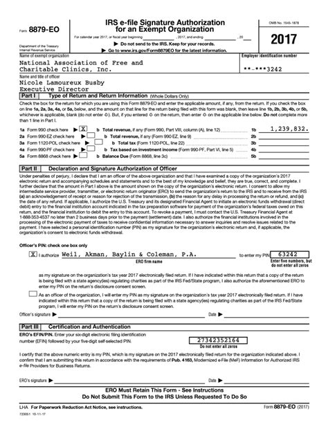 Fillable Online Irs Form 8879 F 2018 Irs E File Signature Authorization