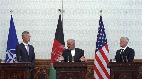 Us Defence Secretary James Mattis Nato Chief Jens Stoltenberg Renew Commitment To Afghan