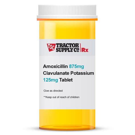 Amoxicillin Clavulanate For Pets Antibiotics At Tractor Supply Co