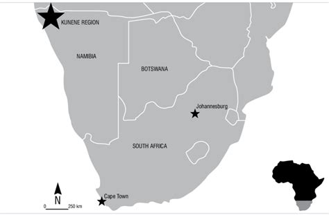 The Location Of The Kunene Region Of Northern Namibia Within Southern