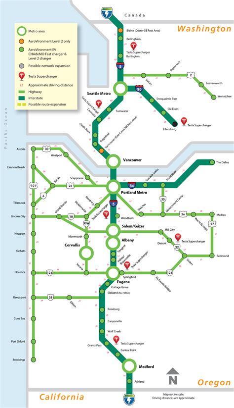 Transit Maps: Submission – West Coast Electric Highway Map