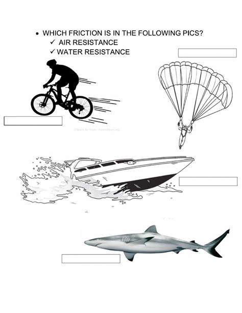 Air and Water Resistance worksheet | Live Worksheets - Worksheets Library