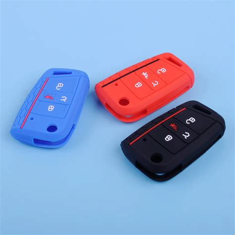 Dwcx Button Silicone Key Cover Case Remote Fob Protector Fit For Vw