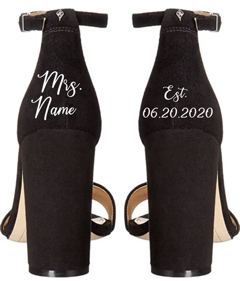 Custom Wedding Shoe Decal Surname And Date Bridal Shoe Sticker