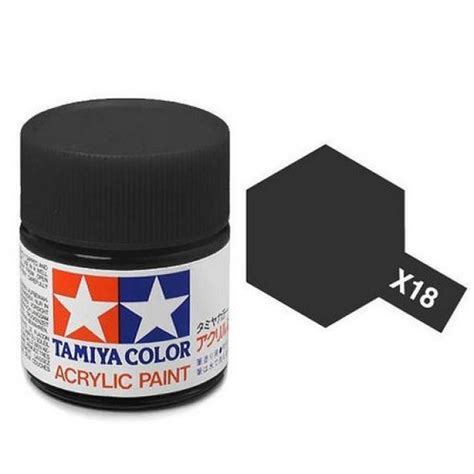 Tamiya X 18 SEMI GLOSS BLACK 23ML Modelbouw