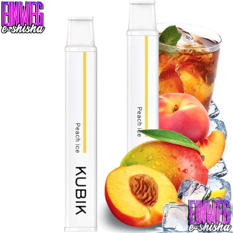 Kubik Vape Peach Ice Einweg E Shisha Z Ge Nikotin Mg