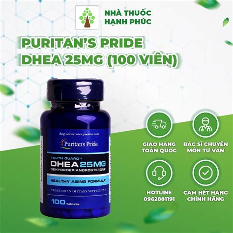 [chính Hãng] ViÊn UỐng Puritan’s Pride Dhea 25mg 100 ViÊn ViÊn UỐng TĂng NỘi TiẾt TỐ NỮ HỖ