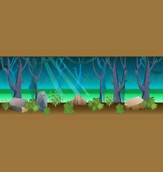 Fantasy forest game background Royalty Free Vector Image