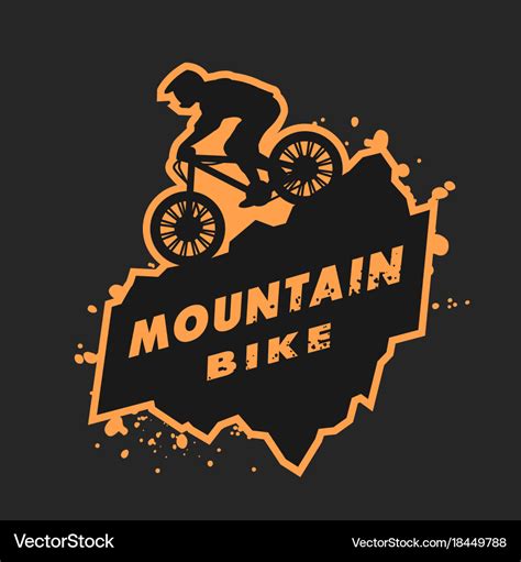 Mountain Bike Emblem Royalty Free Vector Image