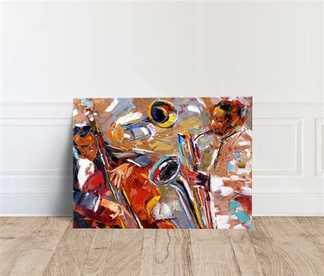 Abstract Jazz Art, Jazz Painting, Music Canvas Poster Wall Art, African American Art, Jazz ...