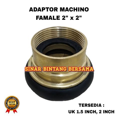 Jual ADAPTOR PEMADAM MACHINO FAMALE UK 2 X 2 KUNINGAN COUPLING