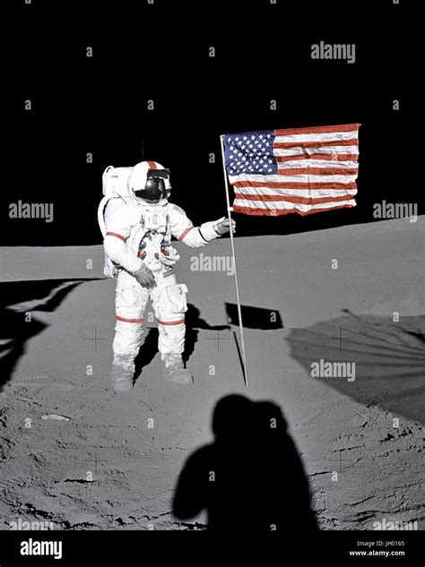 Astronaut Alan B Shepard Jr Apollo 14 Commander Stands By The Us