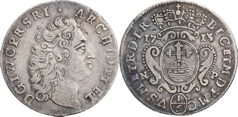 Jülich Berg Herzogtum 1 6 Taler 1715 Johann Wilhelm II 1679 1716