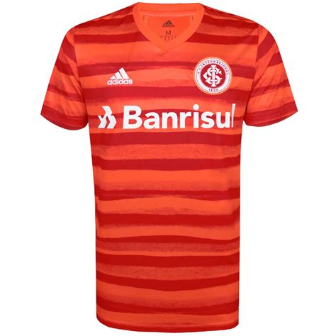 Camisa Adidas Masculina Sc Internacional Iii Fu Laranja Vermelho