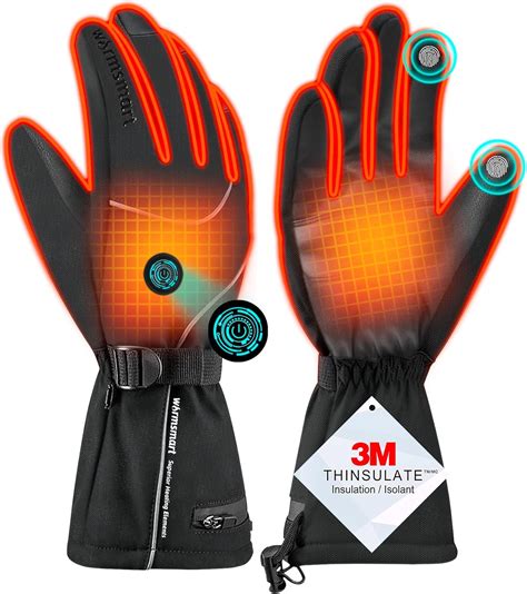 Heated Gloves for Men Women, Rechargeable Electric Heated Gloves for