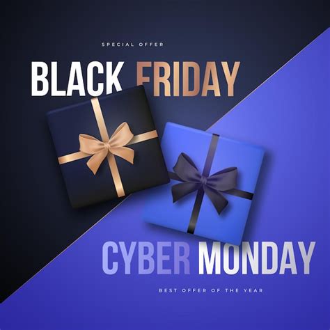 Premium Vector Black Friday And Cyber Monday Mega Sale