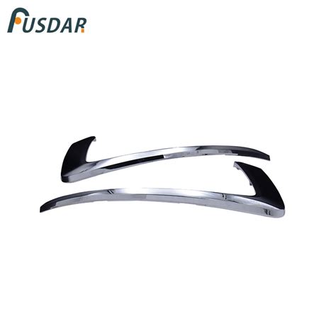 Pair Car Front Bumper Upper Grill Chrome Trim Molding Decorative Cover