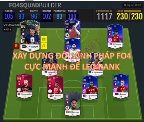 Cách xây dựng đội hình Pháp FC Online cực mạnh để leo rank