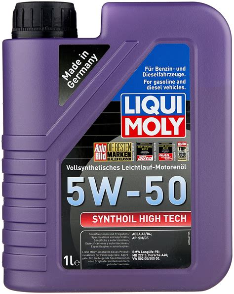 Синтетическое моторное масло LIQUI MOLY Synthoil High Tech 5W 50 1 л