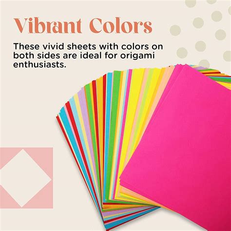 Sheets Double Sided Origami Paper X Inches Squares Vibrant