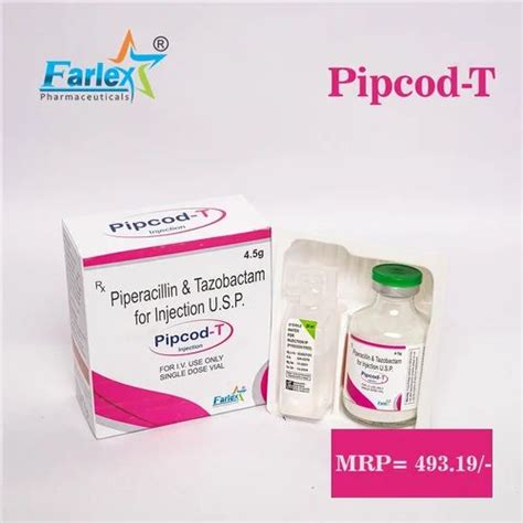 Pipcod T Piperacillin And Tazobactam For Injection Usp Single Vial