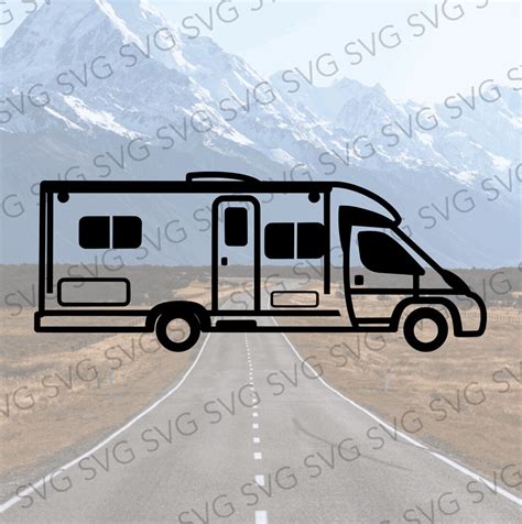 Class C Svg Camper Svg Camper Cut File Motorhome Svg Camper Cutting File Etsy