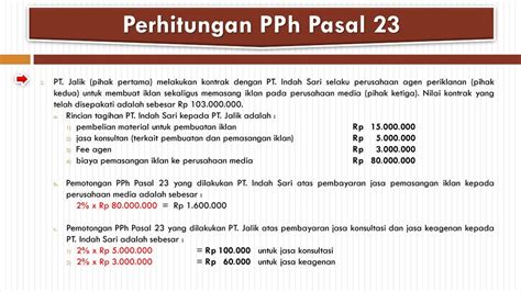 Contoh Perhitungan Pph Pasal 23 Atas Beinyu