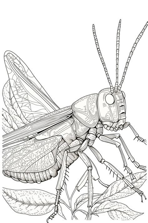 Premium Ai Image A Drawing Of A Giant Grasshopper With A Pattern On Its Wings