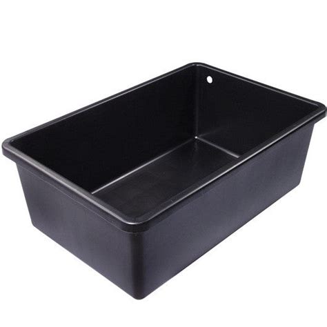 Laguna Rectangular Heavy Duty Black Plastic Basins - Marquis Gardens