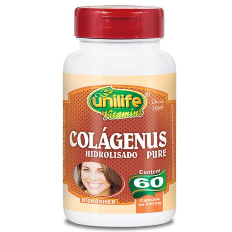 Colageno Hidrolizado Puro 60 Capsulas 550mg Unilife Submarino