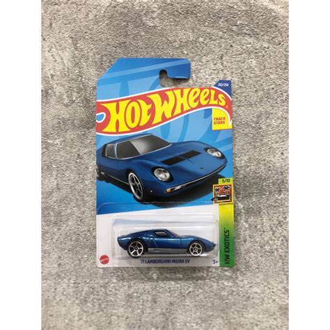 Jual Hot Wheels 71 Lamborghini Miura Sv Biru Hw Exotics 2022 Shopee Indonesia