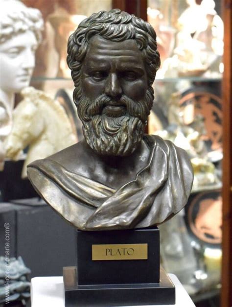 Bust Of The Greek Philosopher Plato Bronze Patina Cm Decorar Con