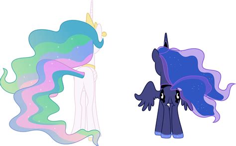 Princess Celestia And Princess Luna From Behind By 90sigma On Deviantart