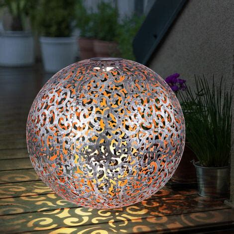 Lampada Solare Vento Luce Sfera Solare Da Giardino Orientale Lampada