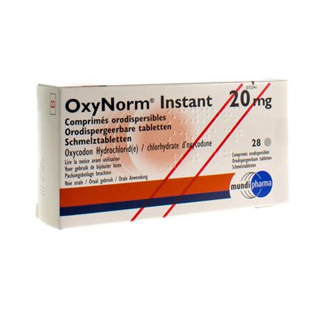 OXYNORM INSTANT TABL 28 X 20 MG Apotheek Moentjens