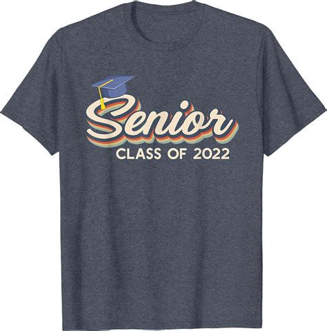 Senior 2022 Class Of 2022 Graduation Retro Vintage Graduate T Shirt