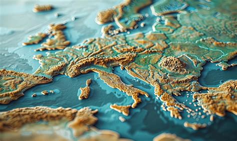 Premium Photo Top View Of The Relief Map Of Europe