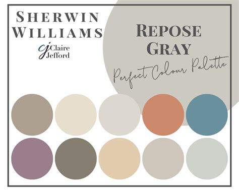 Repose Gray By Sherwin Williams Interior Paint Color Palette Interior