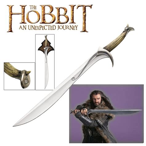 Hobbit Orcrist Sword Of Thorin Oakenshield With Wall Plaque